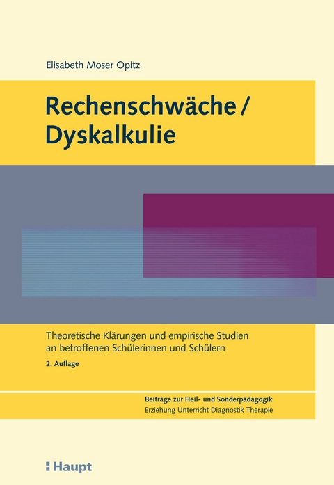Rechenschw&auml;che / Dyskalkulie - Elisabeth Moser Opitz