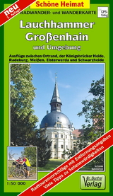 Radwander- und Wanderkarte Lauchhammer, Gro&szlig;enhain und Umgebung