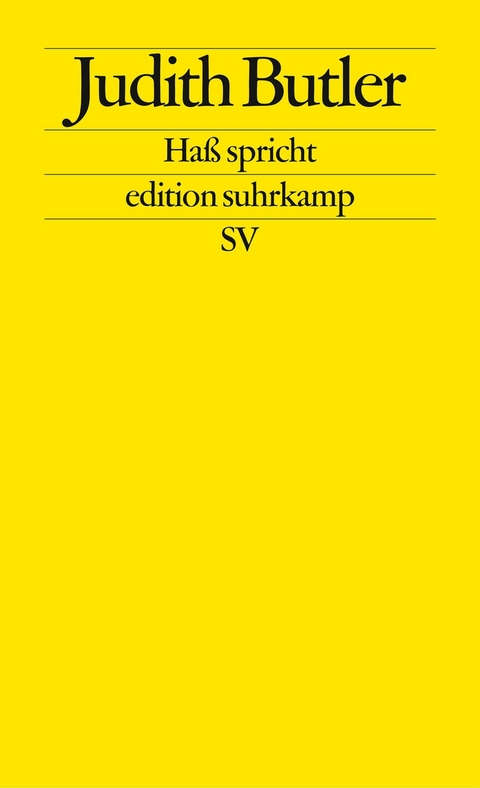 Ha&szlig; spricht - Judith Butler