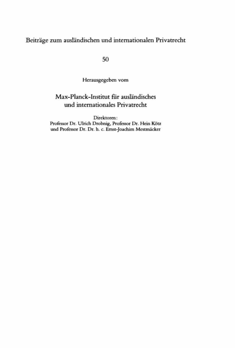 Der Transportvertrag -  J&uuml;rgen Basedow