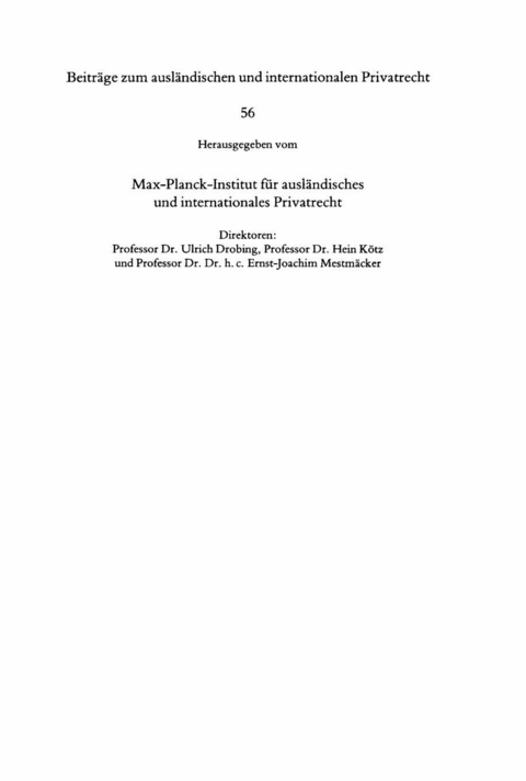 Der gew&ouml;hnliche Aufenthalt im internationalen Privatrecht -  Dietmar Baetge