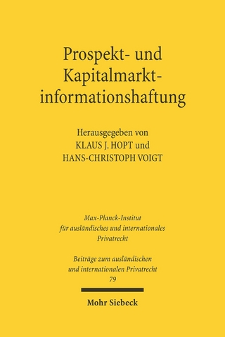Prospekt- und Kapitalmarktinformationshaftung