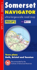 Philip's Somerset Navigator Road Map - 