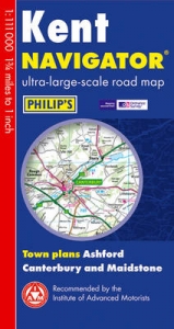Philip's Kent Navigator Road Map - 