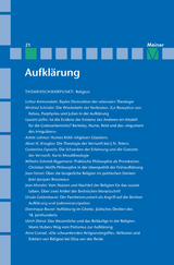 Aufkl&auml;rung, Band 21: Religion - 