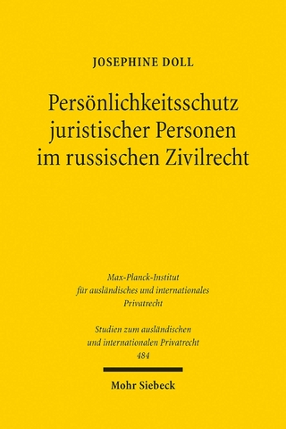 Persönlichkeitsschutz juristischer Personen im russischen Zivilrecht