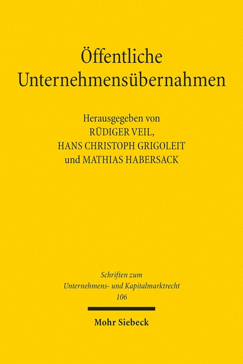 &Ouml;ffentliche Unternehmens&uuml;bernahmen - 