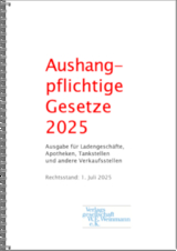 Aushangpflichtige Gesetze 2025