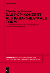 Das Pop-Konzert als para-theatrale Form - Christian Joo&szlig;-Bernau