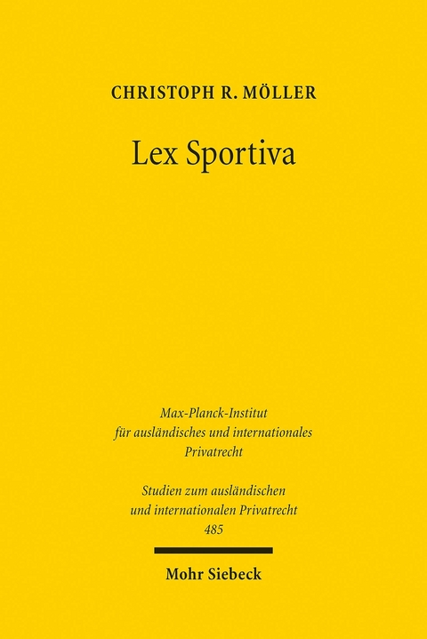 Lex Sportiva -  Christoph R. M&ouml;ller