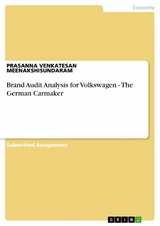 Brand Audit Analysis for Volkswagen - The German Carmaker - PRASANNA VENKATESAN MEENAKSHISUNDARAM