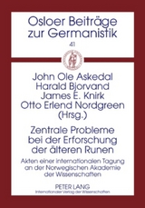 Zentrale Probleme bei der Erforschung der aelteren Runen - 