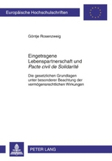 Eingetragene Lebenspartnerschaft und &laquo;Pacte civil de Solidarit&eacute;&raquo; - G&ouml;ntje Rosenzweig