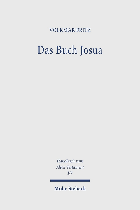 Das Buch Josua -  Volkmar Fritz