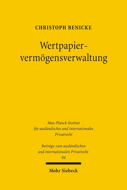 Wertpapierverm&ouml;gensverwaltung -  Christoph Benicke
