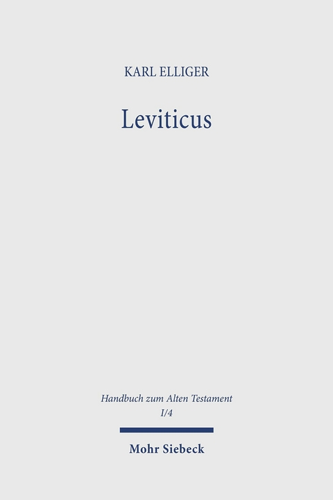 Leviticus -  Karl Elliger