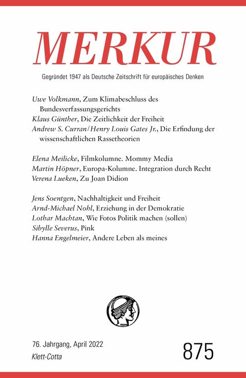 MERKUR Gegründet 1947 als Deutsche Zeitschrift für europäisches Denken - 2022 - 04 - 