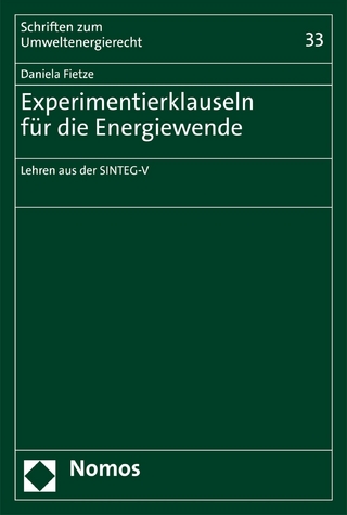 Experimentierklauseln für die Energiewende