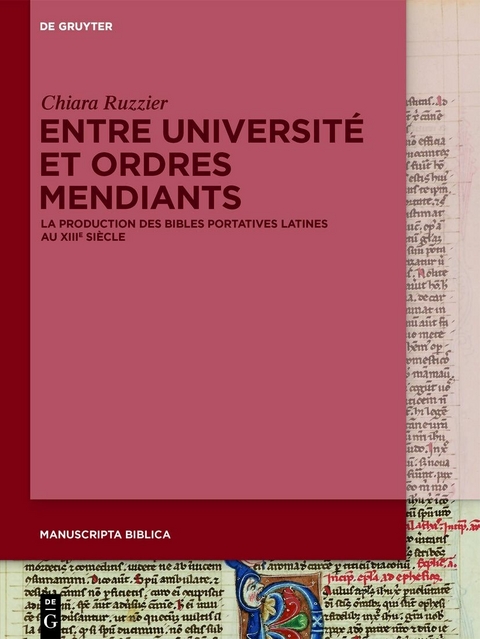 Entre Universit&eacute; et ordres mendiants -  Chiara Ruzzier