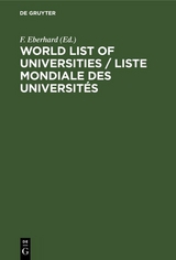World List of Universities / Liste Mondiale des Universit&eacute;s - 