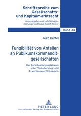Fungibilitaet von Anteilen an Publikumskommanditgesellschaften - Niko Oertel