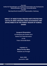 Impact of insecticide-treated nets protecting cattle in zero-grazing units on nuisance and biting insects in the forest region of  Kumasi, Ghana - Marta F Maia