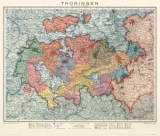 Historische Karte: LAND THÜRINGEN 1920 - 