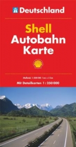 Shell Länderkarte Autobahnkarte Deutschland - 