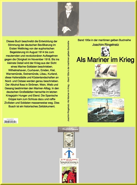 Joachim Ringelnatz: Als Mariner im Krieg  - Band 195e in der maritimen gelben Buchreihe - bei Jürgen Ruszkowski -  Joachim Ringelnatz