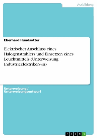 Elektrischer Anschluss eines Halogenstrahlers und Einsetzen eines Leuchtmittels (Unterweisung Industrieelektriker/-in)
