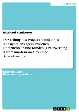 Darstellung des Prozessablaufs eines Konsignationslagers zwischen Unternehmen und Kunden (Unterweisung Kaufmann/-frau im Groß- und Außenhandel)