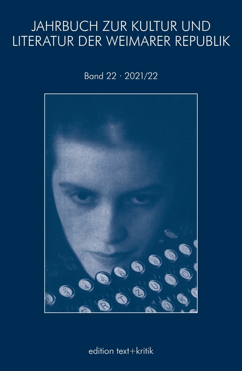 JAHRBUCH ZUR KULTUR UND LITERATUR DER WEIMARER REPUBLIK - 