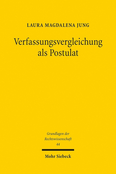 Verfassungsvergleichung als Postulat -  Laura Magdalena Jung