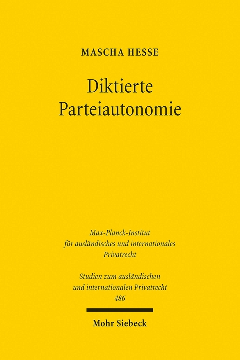 Diktierte Parteiautonomie -  Mascha Hesse