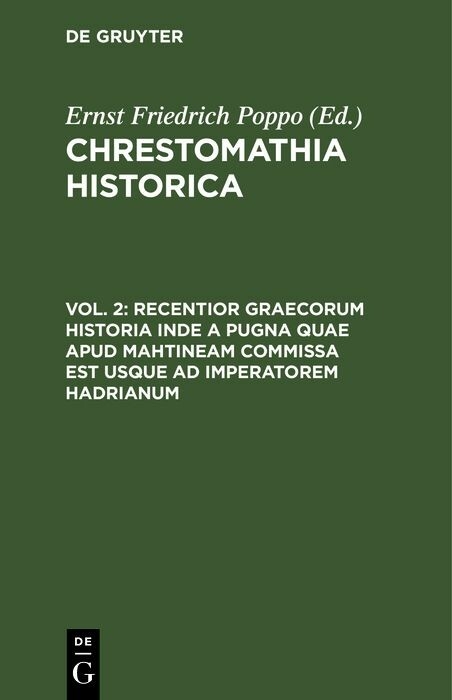 Recentior Graecorum historia inde a pugna quae apud Mahtineam commissa est usque ad imperatorem Hadrianum - 