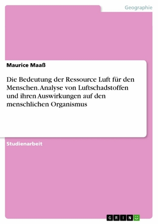 Die Bedeutung der Ressource Luft für den Menschen. Analyse von Luftschadstoffen und ihren Auswirkungen auf den menschlichen Organismus