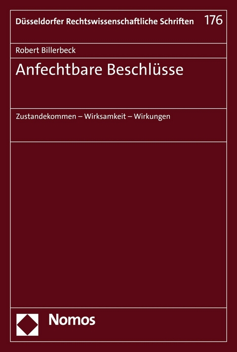 Anfechtbare Beschl&uuml;sse - Robert Billerbeck