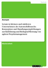 Scrum in kleinen und mittleren Unternehmen der Automobilbranche. Konzeption und Handlungsempfehlungen zur Einführung und Reifegrad-Messung von agilem Projektmanagement