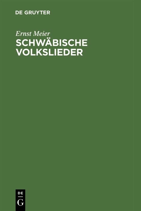 Schw&auml;bische Volkslieder - Ernst Meier