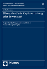 Bilanzorientierte Kapitalerhaltung oder Solvenztest - J&ouml;rdis Janssen