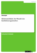 Elektromobilit&auml;t. Der Wandel des Kraftfahrzeugantriebes -  Anonym