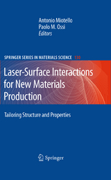 Laser-Surface Interactions for New Materials Production - 
