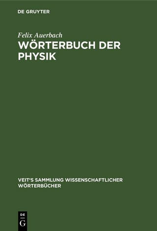 Wörterbuch der Physik