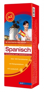 Karteikarten Die wichtigsten 1000 W&ouml;rter Spanisch Teil 2 (A2)