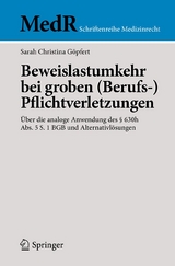 Beweislastumkehr bei groben (Berufs-)Pflichtverletzungen - Sarah Christina G&ouml;pfert