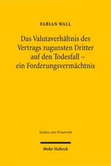 Das Valutaverh&auml;ltnis des Vertrags zugunsten Dritter auf den Todesfall - ein Forderungsverm&auml;chtnis - Fabian Wall