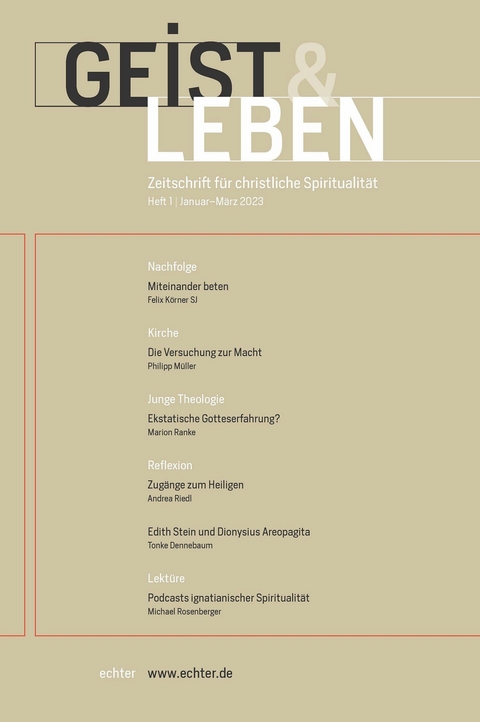 Geist & Leben 1/2023 - Christoph Benke, Verlag Echter