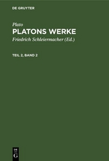 Plato: Platons Werke. Teil 2, Band 2 -  Plato