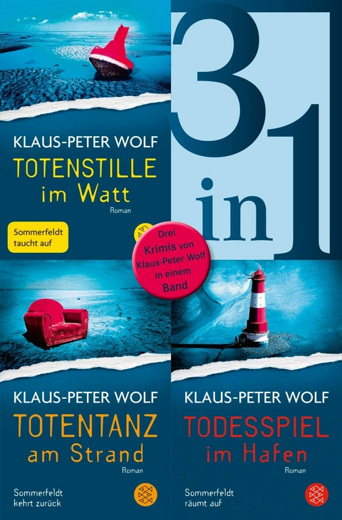 Totenstille im Watt / Totentanz am Strand / Todesspiel im Hafen - Drei Ostfriesenkrimis in einem Band - Klaus-Peter Wolf