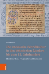 Die lateinische Schriftkultur in den b&ouml;hmischen L&auml;ndern bis zum 12. Jahrhundert -  Dalibor Havel
